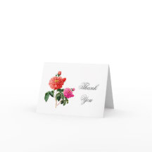 vintage botanische Kunst rosa Rosenblüten danke