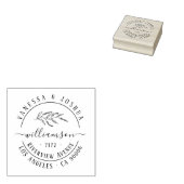 Vintage botanische Lavendel Couple-Rücksendeadress Gummistempel (Stempel)