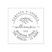 Vintage botanische Lavendel Couple-Rücksendeadress Gummistempel (Prägung)