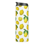 Vintage botanische Lemonenausdruck Thermosbecher (Nach rechts gedreht)