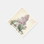 Vintage Botanische Lilac 75. Geburtstagsparty PN Serviette (Ecke)