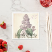 Vintage Botanische Lilac 85. Geburtstagsparty PN Serviette (Beispiel)