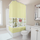 Vintage botanische Lilien-Narzissen-Blumen mit Duschvorhang (Beispiel)