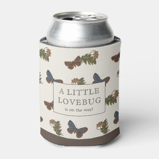 Vintage botanische Lovebug Kinderdusche Dosenkühler (Kanne Vorderseite)