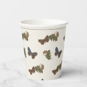 Vintage botanische Lovebug Kinderdusche Pappbecher (Rückseite)