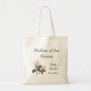 Vintage botanische Magnolie Mutter des Bräutigams Tragetasche