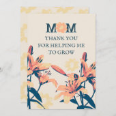 Vintage botanische Mama Dankeschön Karte (Vorne/Hinten)