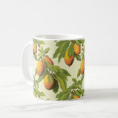 Vintage botanische Mango-Muster Keramik Tasse (Vorderseite Links)