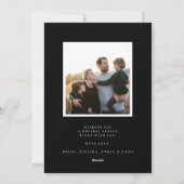 Vintage Botanische Monogramm-Foto-Urlaubskarte Feiertagskarte (Rückseite)