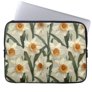 Vintage botanische Narzisse Frühlingsblüte Laptopschutzhülle