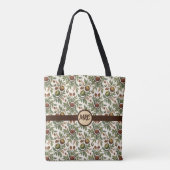 Vintage Botanische Nüsse und Berries Tasche (Rückseite)