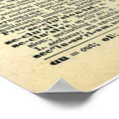 Vintage botanische Oktopuskunstwörterbuchseite Poster (Ecke)