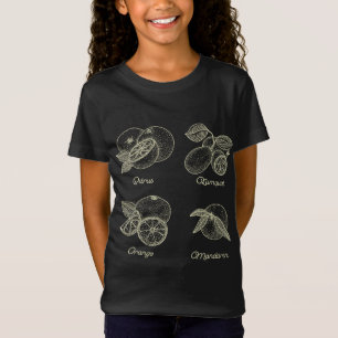 Vintage Botanische Orange Citrus Frucht Frühling C T-Shirt