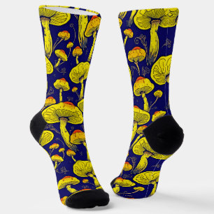 Vintage-Botanische-Pilz-Kunst-Socken Socken