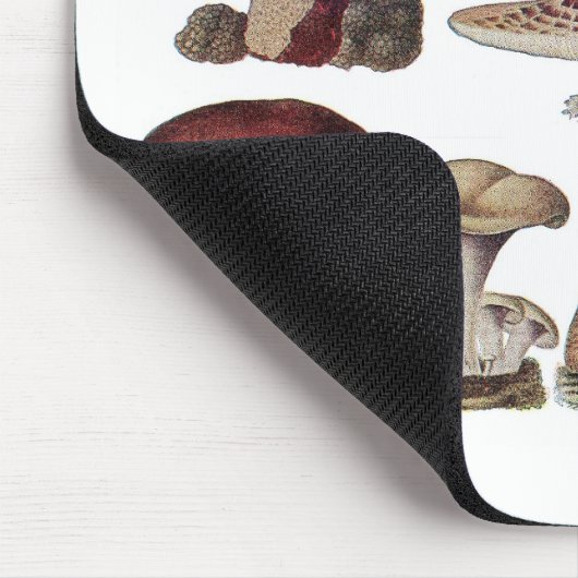 Vintage botanische Pilze Mousepad (Ecke)