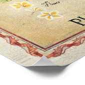 Vintage Botanische Plumeria Locarno Poster (Ecke)