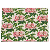 Vintage botanische Rosa-Berg Laurel-Blume Große Geschenktüte (Vorderseite)