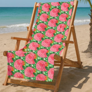 Vintage botanische/rosa Rosenblüte Strandtuch