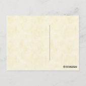 Vintage botanische Rose Blühende Johannisbrot Postkarte (Rückseite)