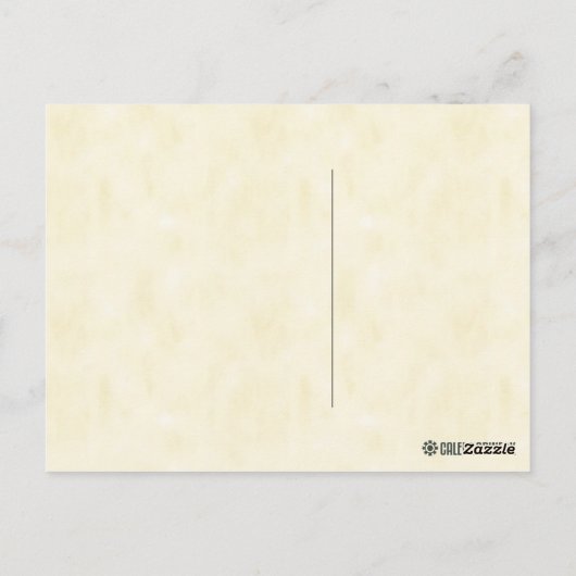 Vintage botanische Rose Blühende Johannisbrot Postkarte (Rückseite)