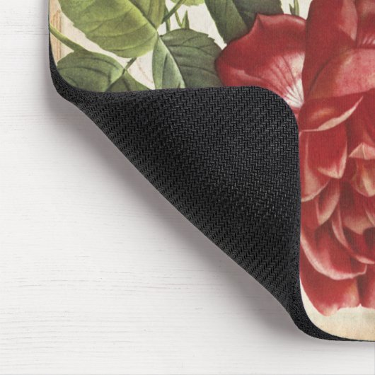 Vintage botanische Rose Mousepad (Ecke)