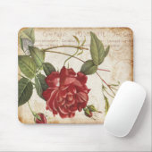 Vintage botanische Rose Mousepad (Mit Mouse)