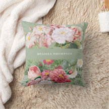 Vintage botanische Rose Pastellgrün und rosa