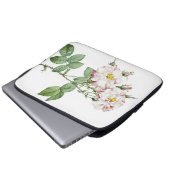 Vintage botanische Rosen Laptopschutzhülle (Vorne Knopf)