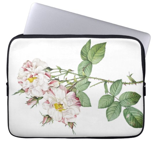 Vintage botanische Rosen Laptopschutzhülle (Vorderseite)