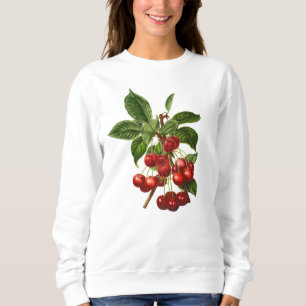 Vintage Botanische Rotkirschen Sweatshirt