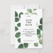 Vintage botanische Save the Date Karte (Rückseite)
