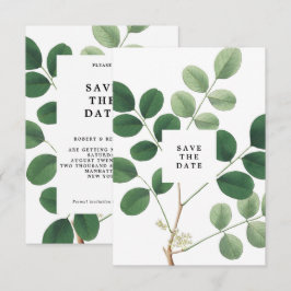 Vintage botanische Save the Date Karte