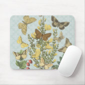 Vintage Botanische Schmetterlinge...Mousepad Mousepad (Mit Mouse)