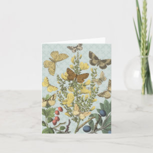 Vintage Botanische Schmetterlinge...notecard Karte