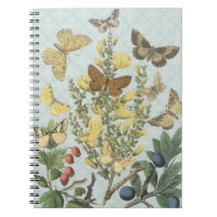 Vintage Botanische Schmetterlinge...Notizbuch