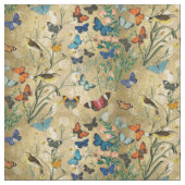 Vintage Botanische Schmetterlinge Stoff (Muster)