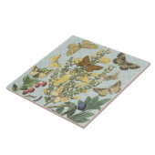 Vintage botanische Schmetterlings… Fliese (Seite)