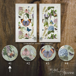 Vintage botanische Schmetterlingssäule-Hütte 1 Keramikknauf