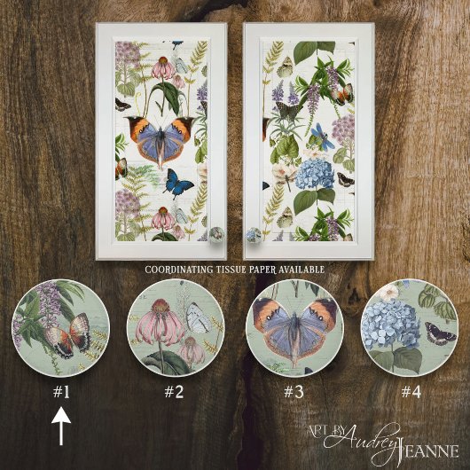 Vintage botanische Schmetterlingssäule-Hütte 1 Keramikknauf