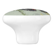 Vintage botanische Schmetterlingssäule-Hütte 1 Keramikknauf (Seitenansicht)