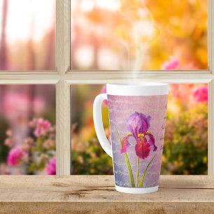 Vintage botanische Schwertlilienblume Violette Tön Milchtasse