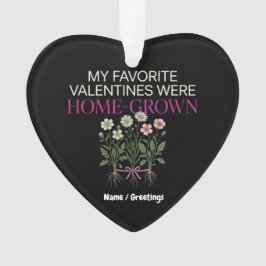 Vintage Botanische Selbstgezogene Valentinstagsgrü Ornament