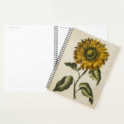 Vintage botanische Sonnenblume Planer (Anzeige)