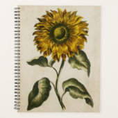 Vintage botanische Sonnenblume Planer (Vorderseite)