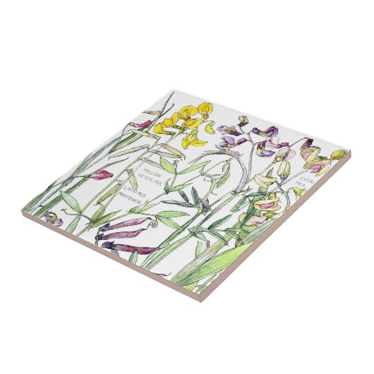 Vintage botanische süße fliese (Seite)