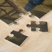 Vintage botanische Szene bunte Papageien in einem Puzzle (Seite)