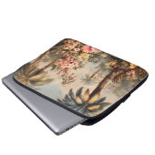 Vintage botanische Szene mit Palmen Laptopschutzhülle (Vorne Knopf)