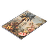 Vintage botanische Szene mit Palmen Notizblock (Linke Seite)