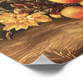 Vintage botanische Szene mit Palmen Poster (Ecke)