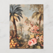 Vintage botanische Szene mit Palmen Postkarte (Vorderseite)